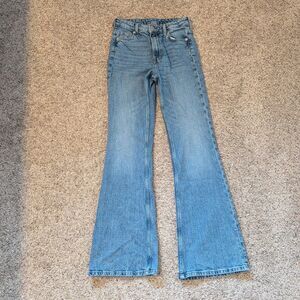 H&M &Denim Jeans Flare Regular Fit High Waist Size 2